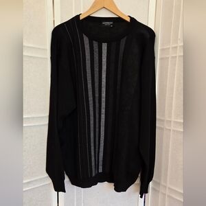 Black and Gray Wool blend Men's Sweater